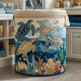 Marina | Artisan Hand-Quilted Laundry Basket