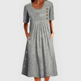 JARNA | Striped Mid-Length Dress