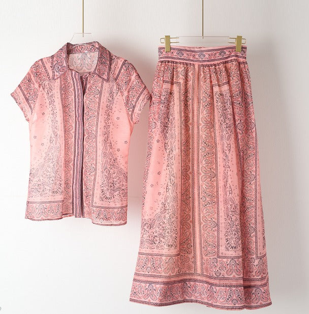 Adele - Bohemian Print Two-Piece Ensemble