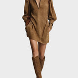 Georgette - Roll Neck Mini Dress