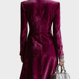 Julienne - Luxe Velvet Maxi Blazer Dress