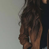 Elegant Suede-Textured Coat