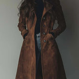 Elegant Suede-Textured Coat