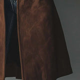 Elegant Suede-Textured Coat