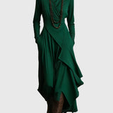 Violet Pleated Maxi Dress