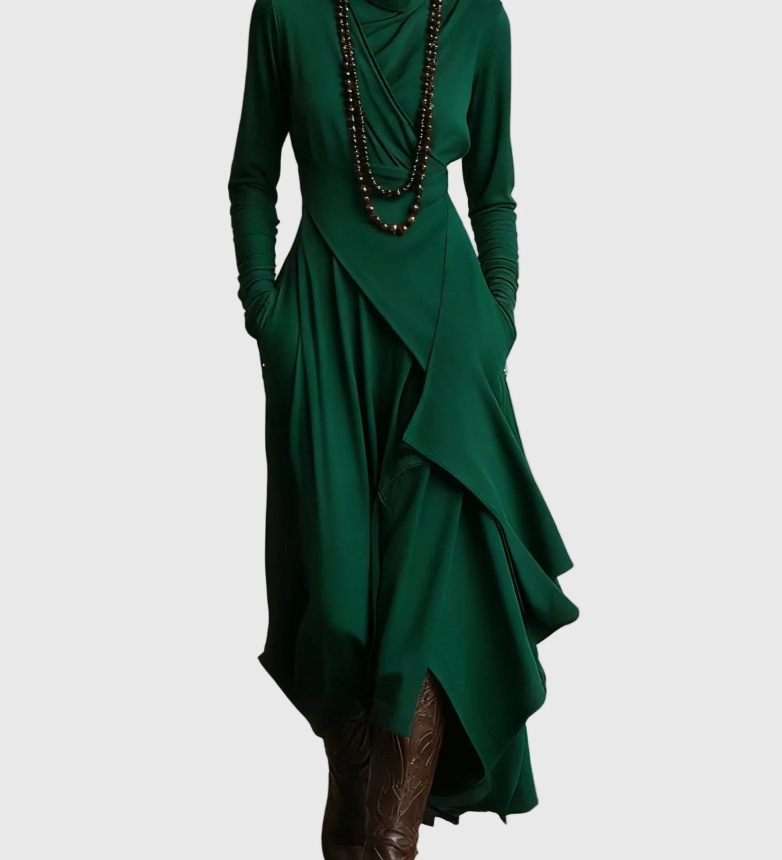 Violet Pleated Maxi Dress