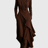 Violet Pleated Maxi Dress