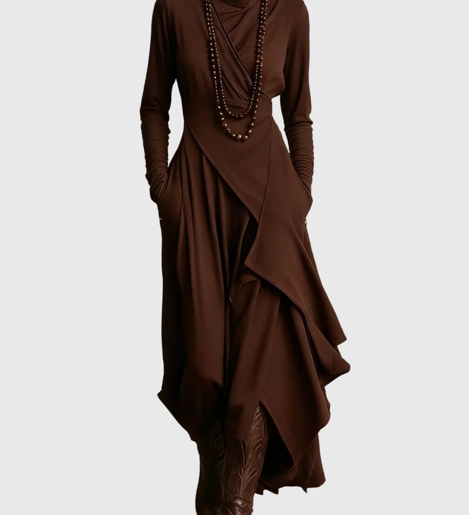 Violet Pleated Maxi Dress