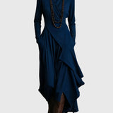 Violet Pleated Maxi Dress