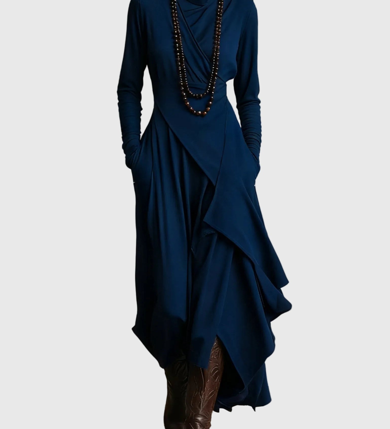 Violet Pleated Maxi Dress