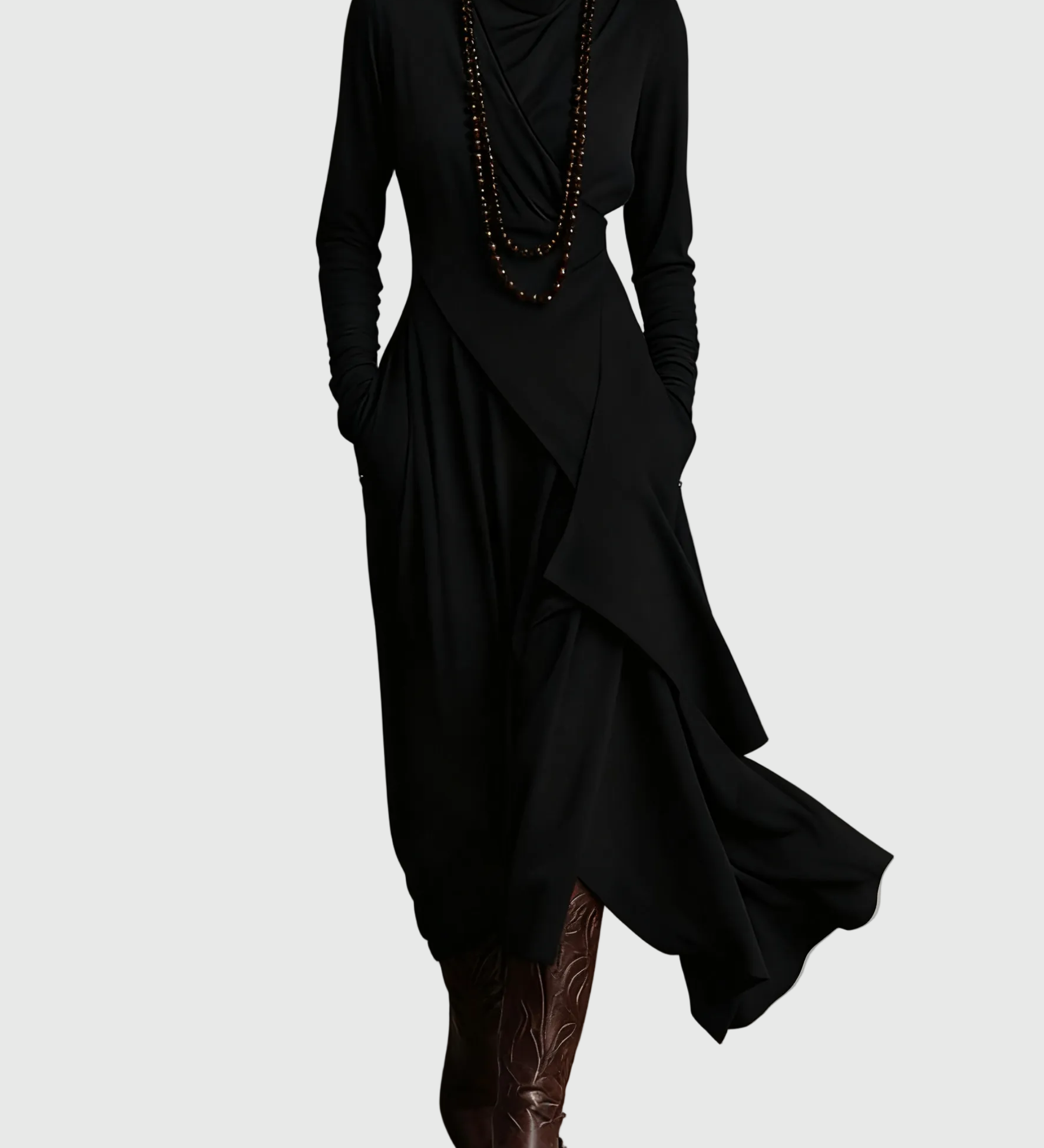Violet Pleated Maxi Dress