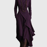 Violet Pleated Maxi Dress