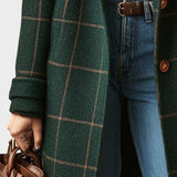 Yrsa | Checked Tweed-Style Coat