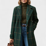 Yrsa | Checked Tweed-Style Coat