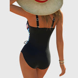 Cross-Design Sculpting Swimsuit