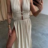 Zolla - Split-Detail Textured Dress