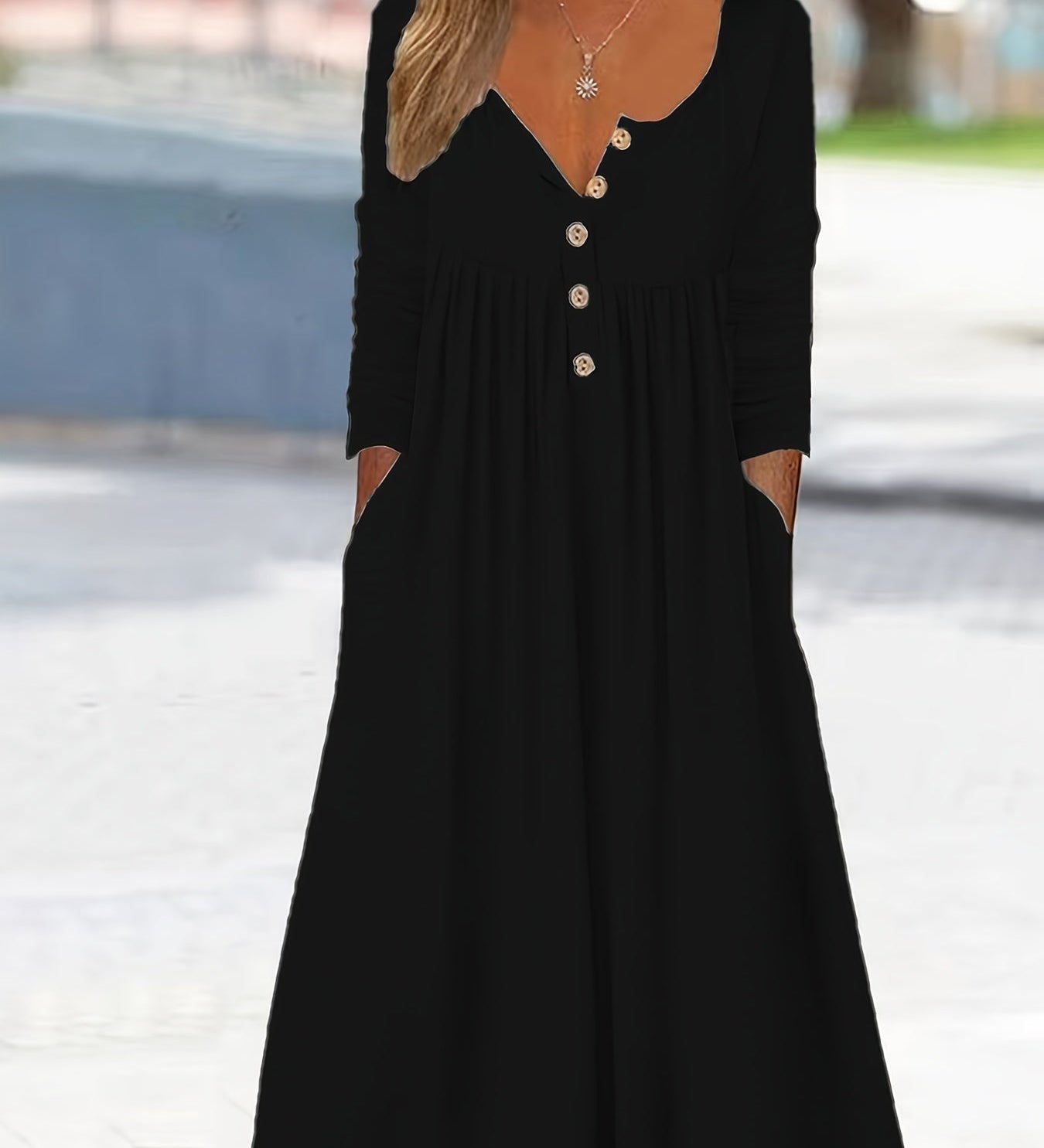 ZARA | Front Button Midi Dress