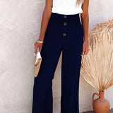Riana - Relaxed Fit High-Waisted Trousers