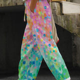 Colorful Patterned Flowing Pants for Women