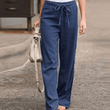 Joleen - Women's Comfort Trousers with Adjustable Drawstring and Elastic Waistband
