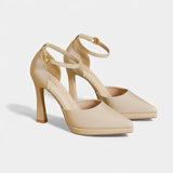 Evette Leather High Heels