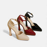 Evette Leather High Heels