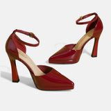 Evette Leather High Heels