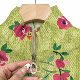Constance™ | Floral Pink & Lime Zip-Up Cardigan