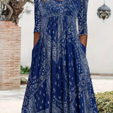 ELOWEN | Casual Long Sleeve Midi Dress
