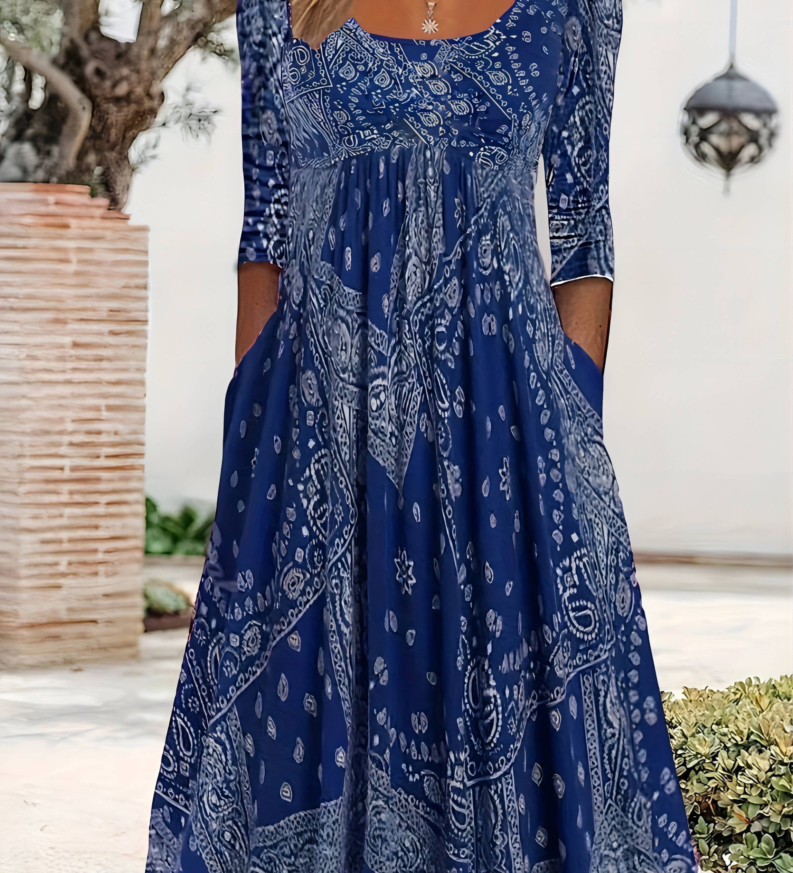 ELOWEN | Casual Long Sleeve Midi Dress