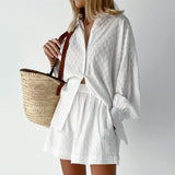 Elizabeth - Blouse and Lightweight Shorts Ensemble