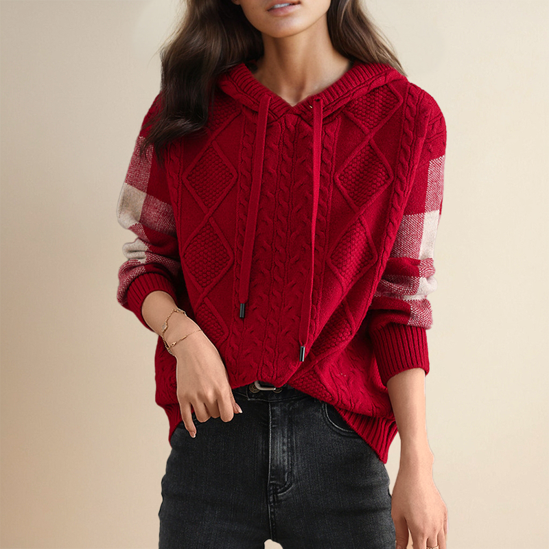 Emily | Cozy Knit Hoodie