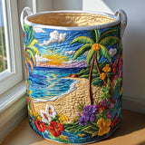 Suncoast | Artisan Hand-Quilted Laundry Hamper