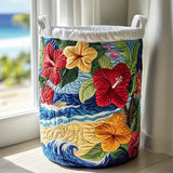 Hibiscove | Artisan Hand-Quilted Laundry Basket