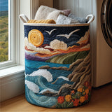 Coasterra | Artisan Hand-Quilted Laundry Basket