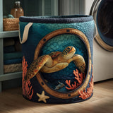 Turtlecove | Artisan Hand-Quilted Laundry Hamper