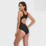 Sporty Open-Back Swimwear