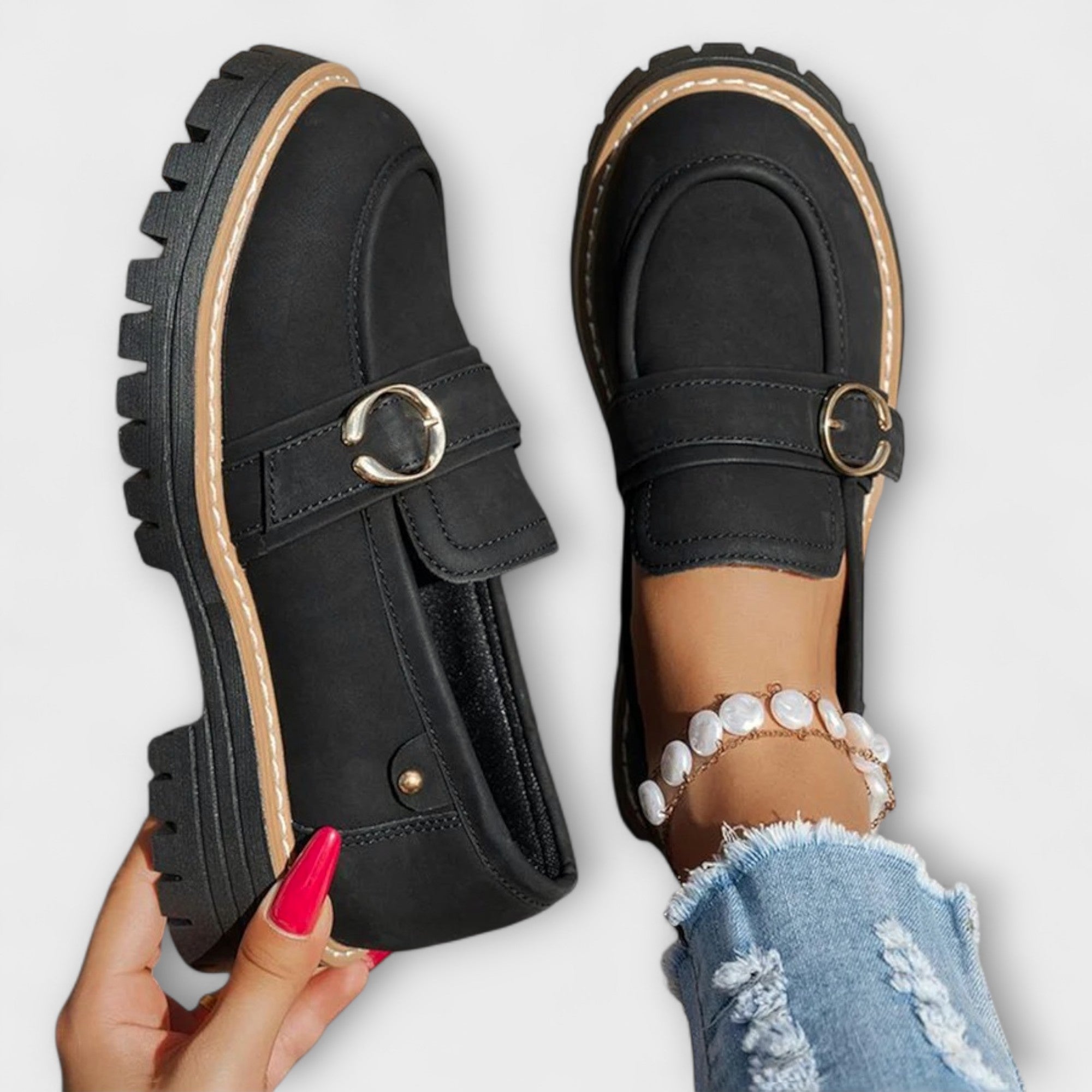 Lora™ | Round Toe Casual Slip-On Shoes
