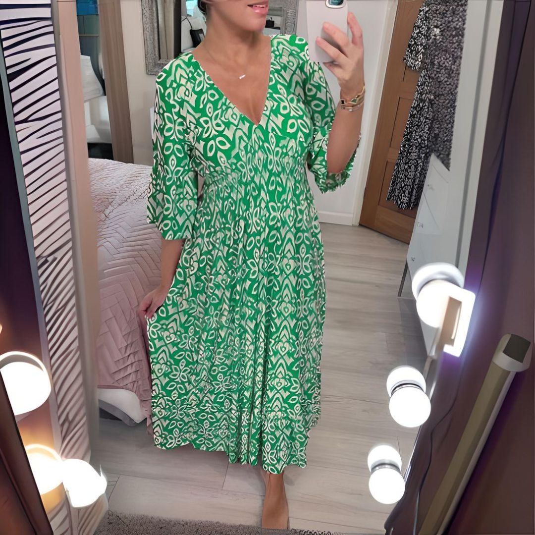 Lillia - Bohemian Print Dress
