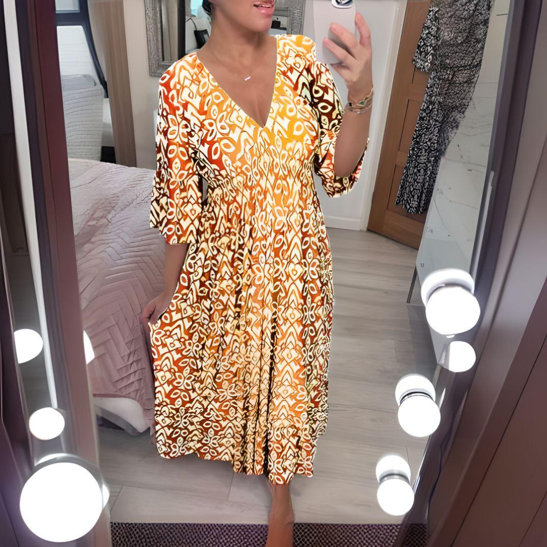 Lillia - Bohemian Print Dress