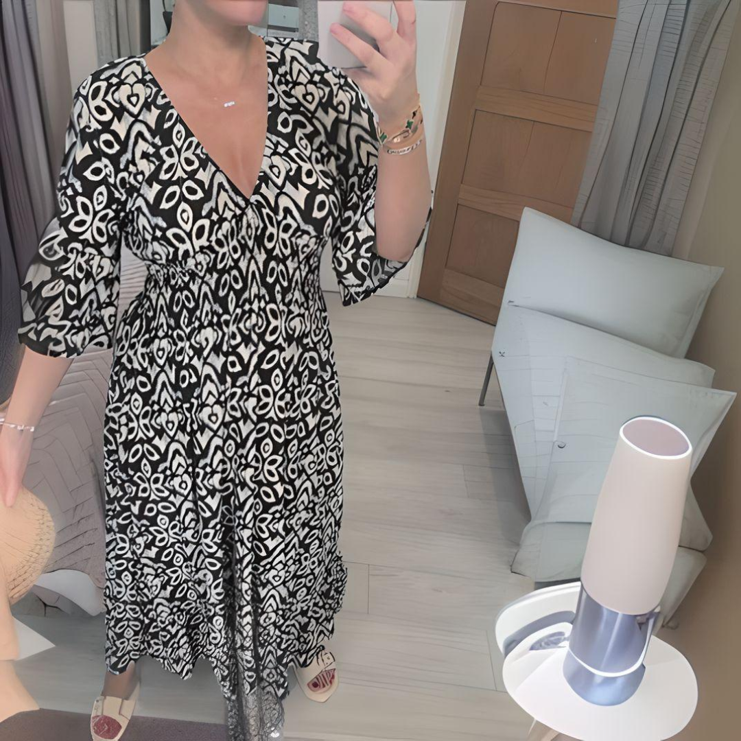 Lillia - Bohemian Print Dress