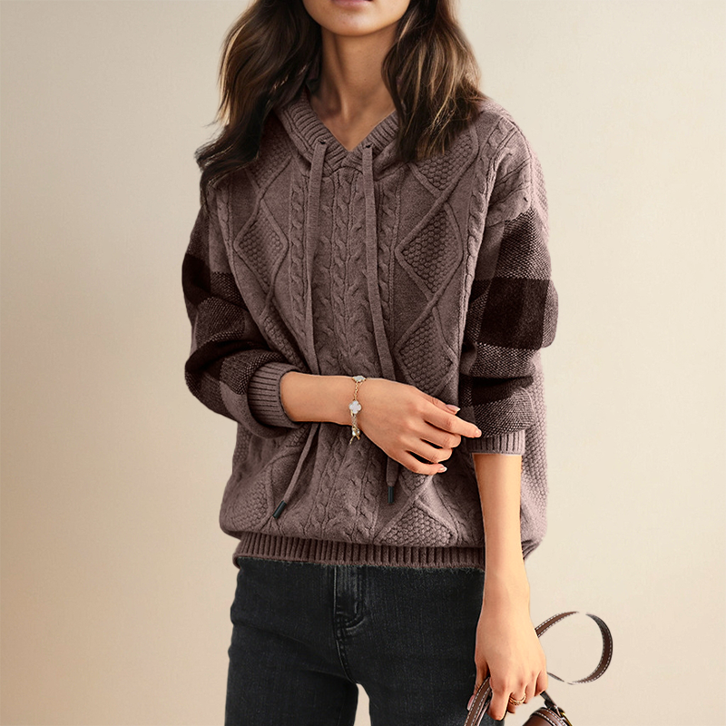Emily | Cozy Knit Hoodie