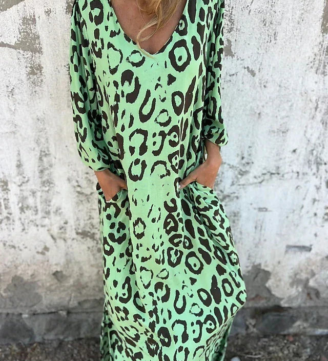 Jessa - Leopard Print Maxi Dress