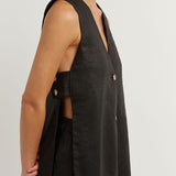 Fiona - Button-Detail Sleeveless Ensemble