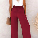 Riana - Relaxed Fit High-Waisted Trousers