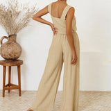 Megan - Sleek Minimalist Top with Flared Trousers