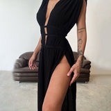 Zolla - Split-Detail Textured Dress