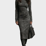 Amber - Long Sleeve Midi Dress