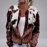 June - Rust Floral Cardigan