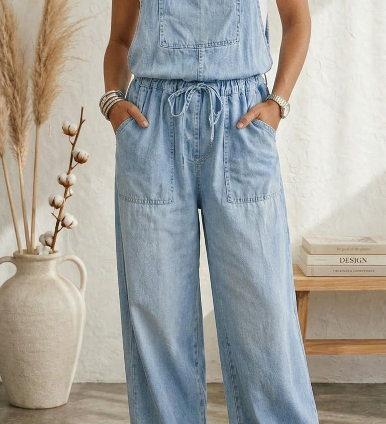 Serrano Madrid™ | Monserrat Wide-Leg Jumpsuit with Straps